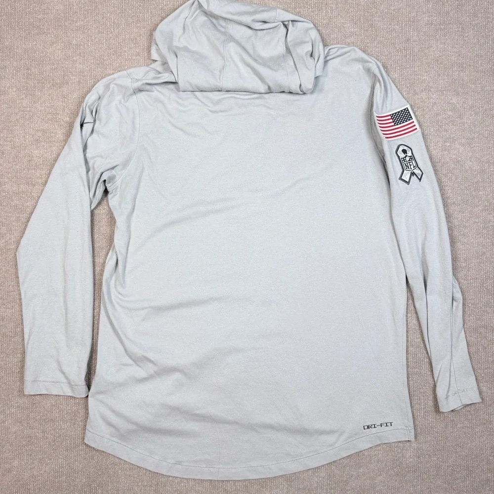 Nike San Francisco 49ers Salute to Service Dri-FIT Hoodie Gray Mens Large